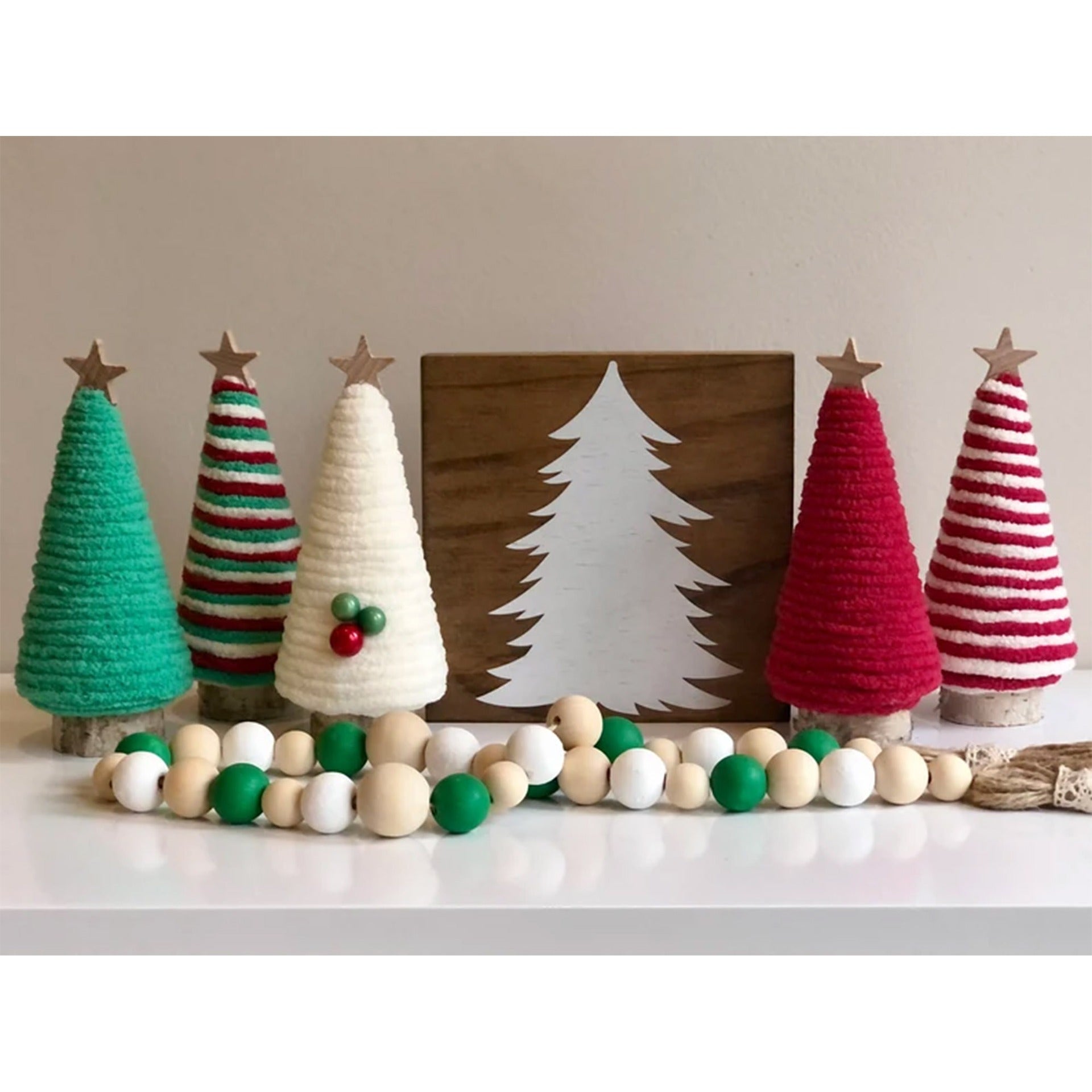 Mini Christmas Tree Table Shelves Scene Decoration Tray Ornaments 🇨🇳
