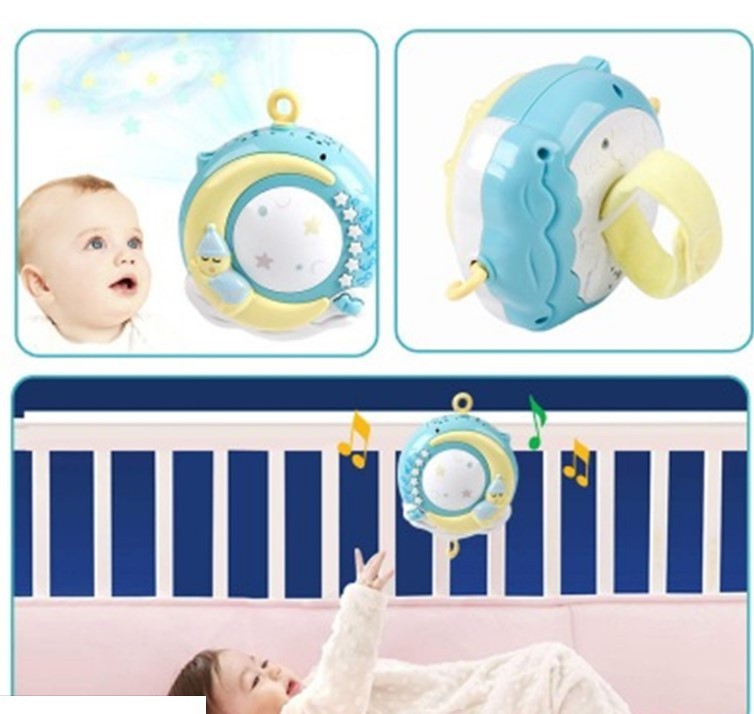 Baby Rattles Crib Mobiles Toy Holder Rotating Mobile Bed Bell Musical Box Projection Newborn Infant Baby Boy Toys 🇨🇳