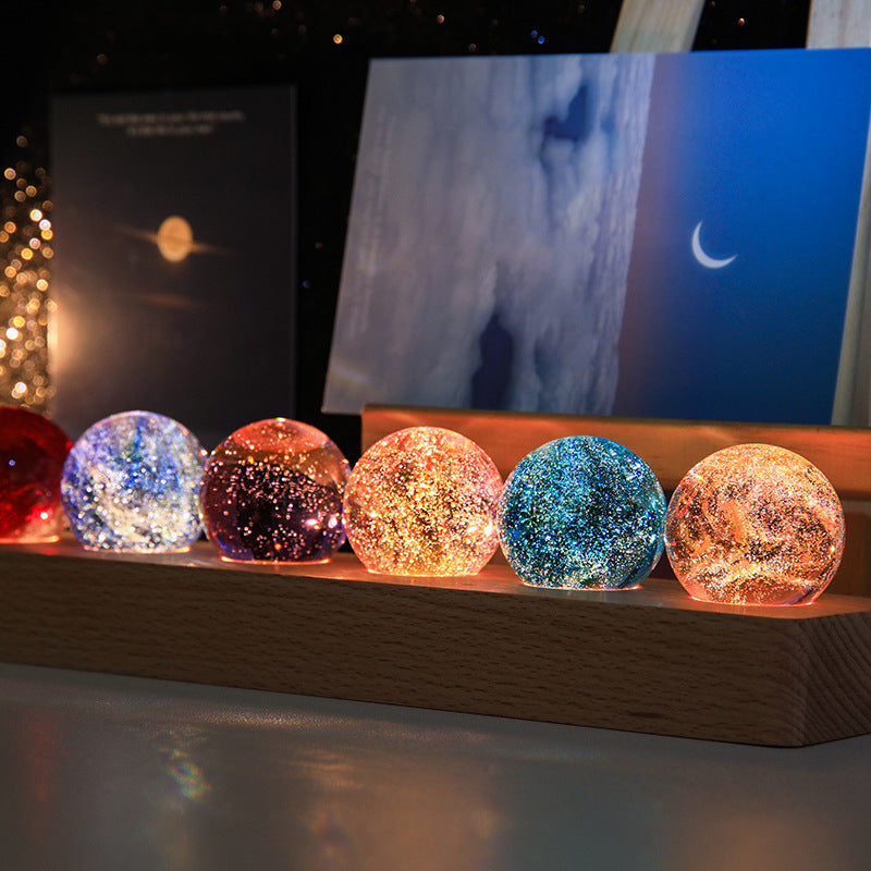 Colorful glass beads glowing crystal balls home decor ornaments night lights 🇨🇳
