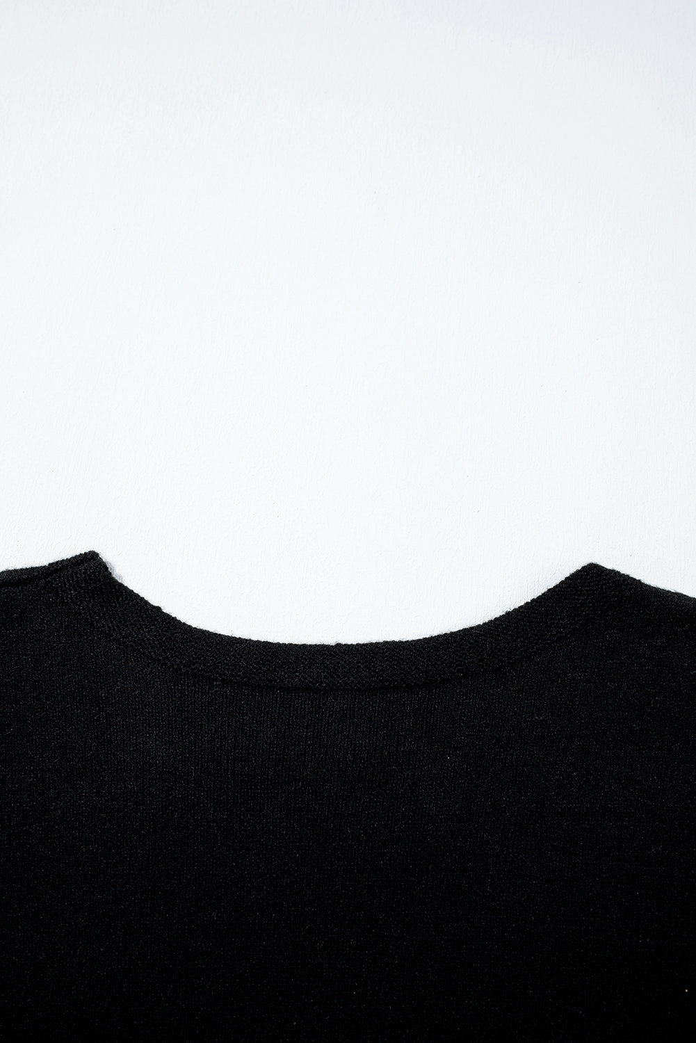 Black Bow Pattern Knit Short Sleeve Sweater 🇺🇲