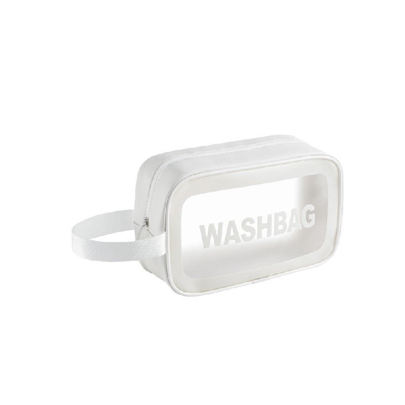 PU Transparent Wash Bag Waterproof Bath Bag TPU Translucent Storage Bag Cosmetic Bag 🇨🇳