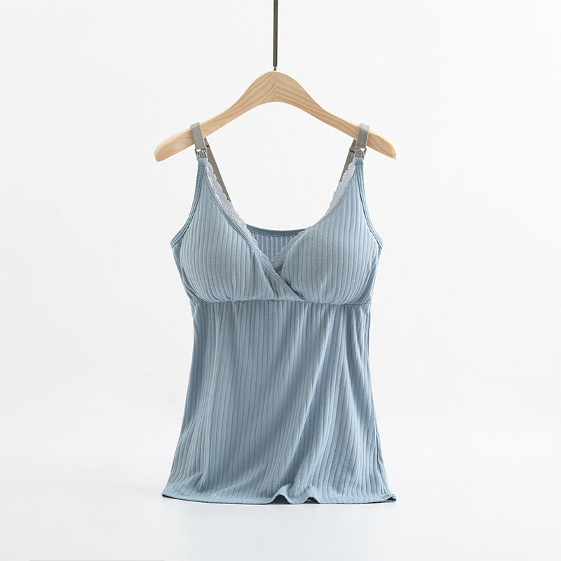 Breast feeding vest with cross elastic bra 🇨🇳
