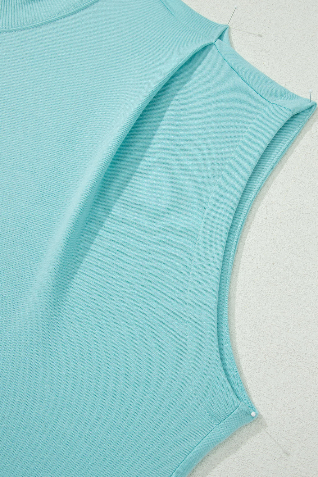 Mint Green Plus Size High Neck Cap Sleeve Top 🇺🇸