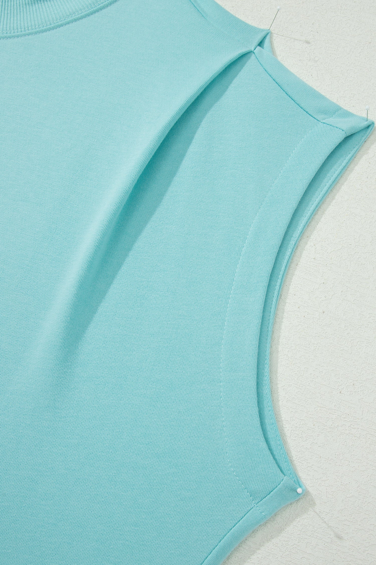 Mint Green Plus Size High Neck Cap Sleeve Top 🇺🇸