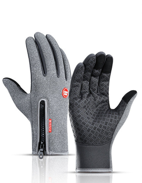Touch Screen winter Sliding Waterproof Sports Gloves With Fleece 🇨🇳
