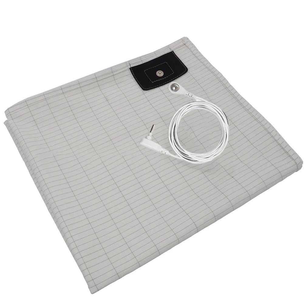 Grounding Sheet Mat  Earthing Fitted Bedsheet Silver Fiber Conductive Organic Grounding Mat Radiation Anti-Static 🇨🇳