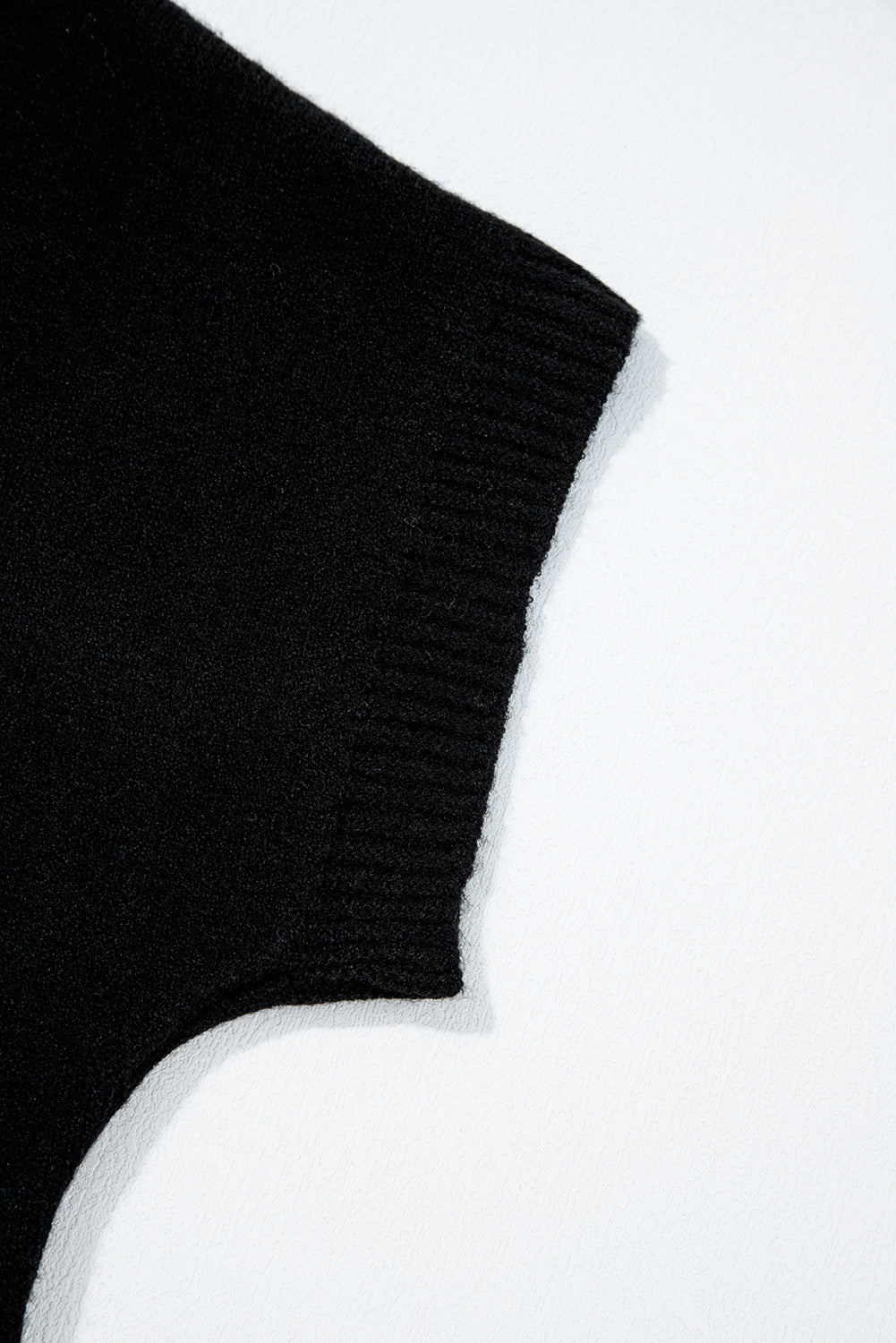 Black Bow Pattern Knit Short Sleeve Sweater 🇺🇲