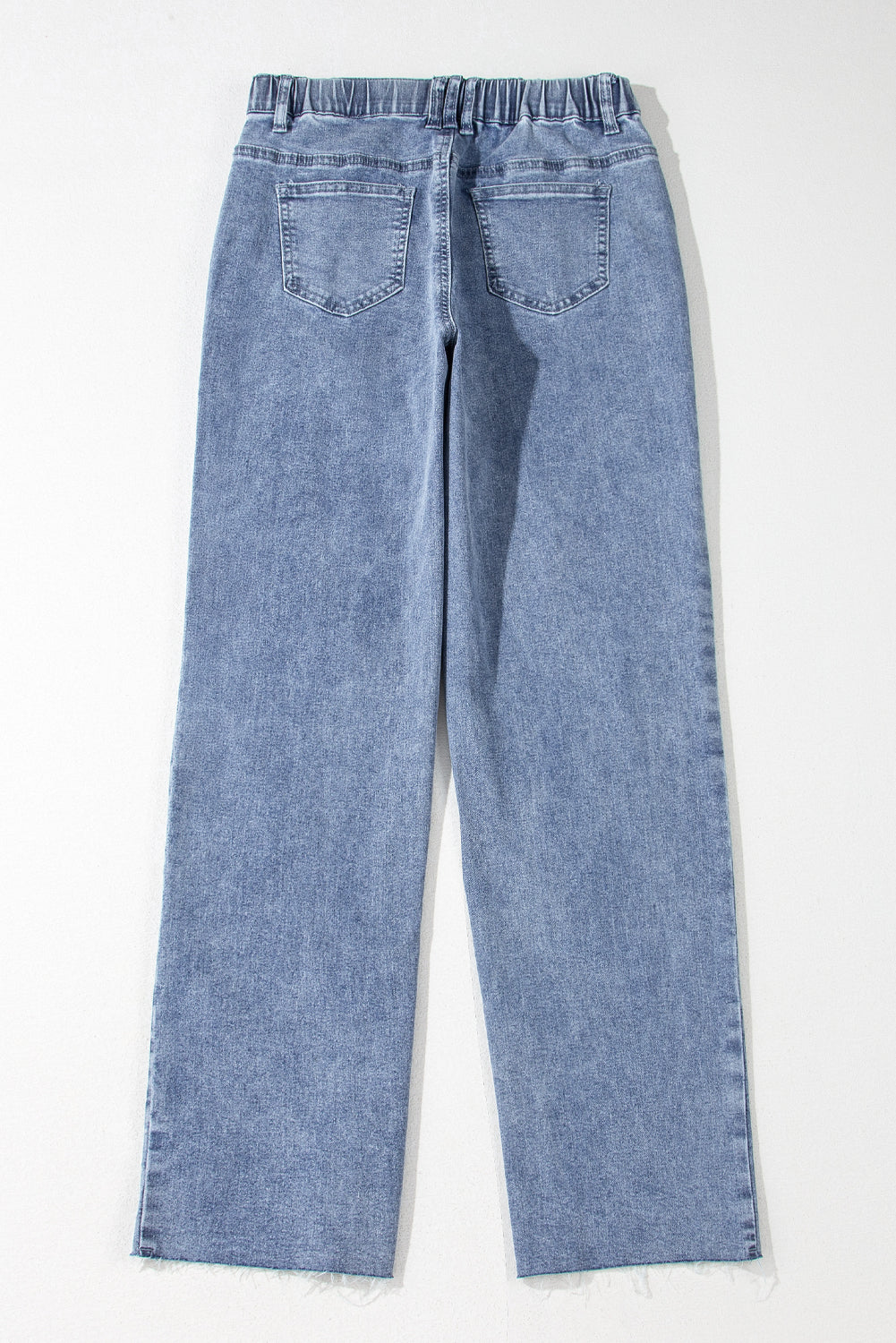 Dusk Blue Foiled Star Patchwork Straight Leg Loose Jeans 🇨🇳