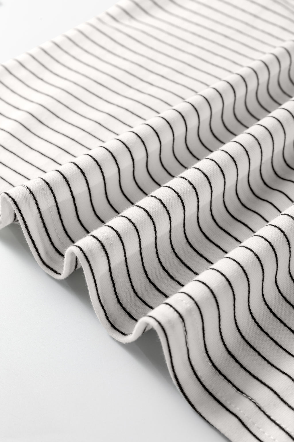 White Stripe Square Neck Long Sleeve Top 🇺🇸