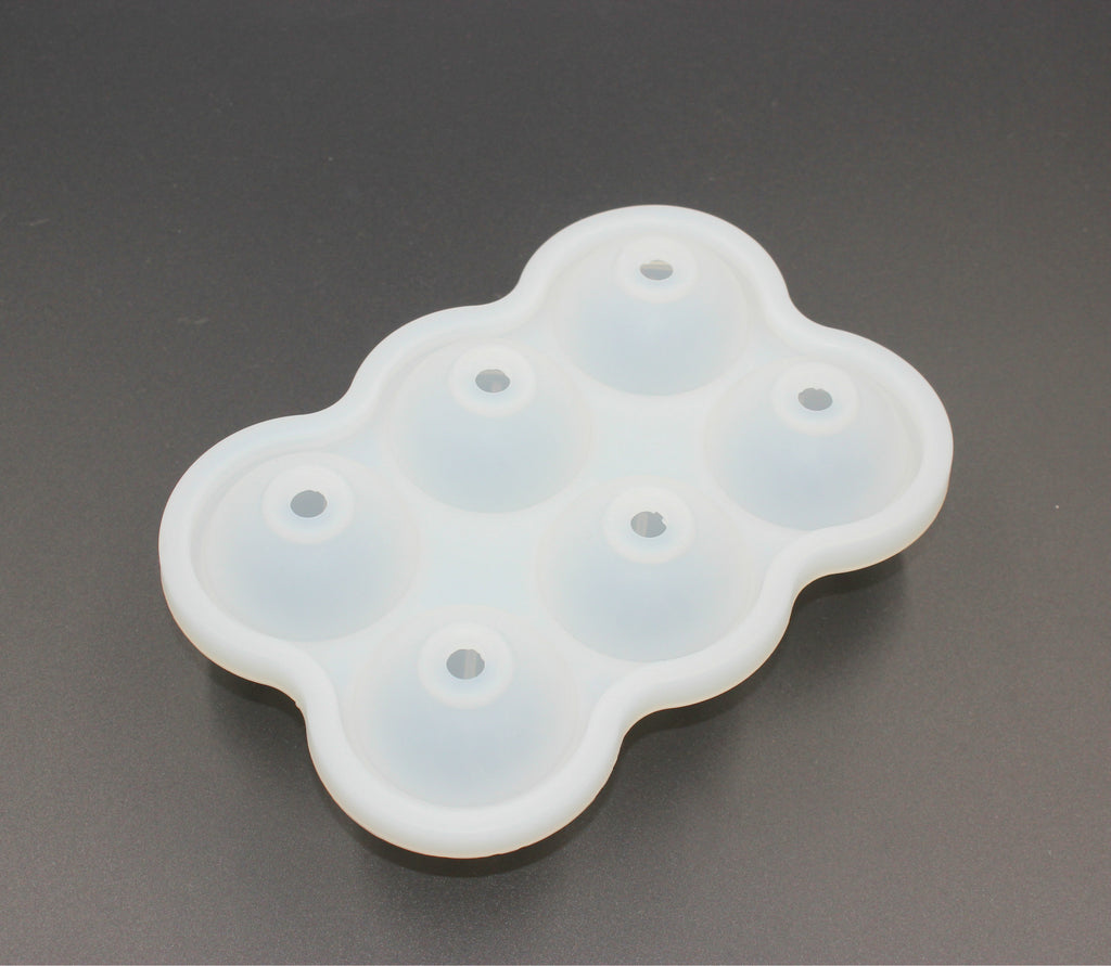 Large Ice Cube Maker Silicone Mold 6 Cell Big Sphere Ice Ball Tray  Gadgets 🇨🇳