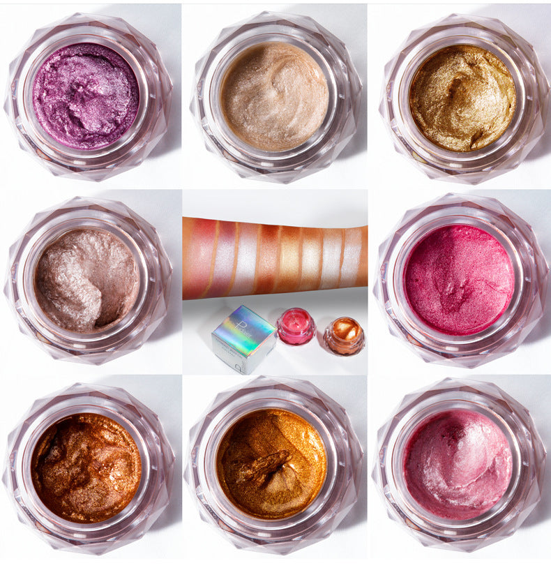 Face Highlighter Jelly Gel Mermaid Eyeshadow Glow Body Glitter Festival Makeup Iluminador Gold Liquid Highlighter Bronzer 🇨🇳