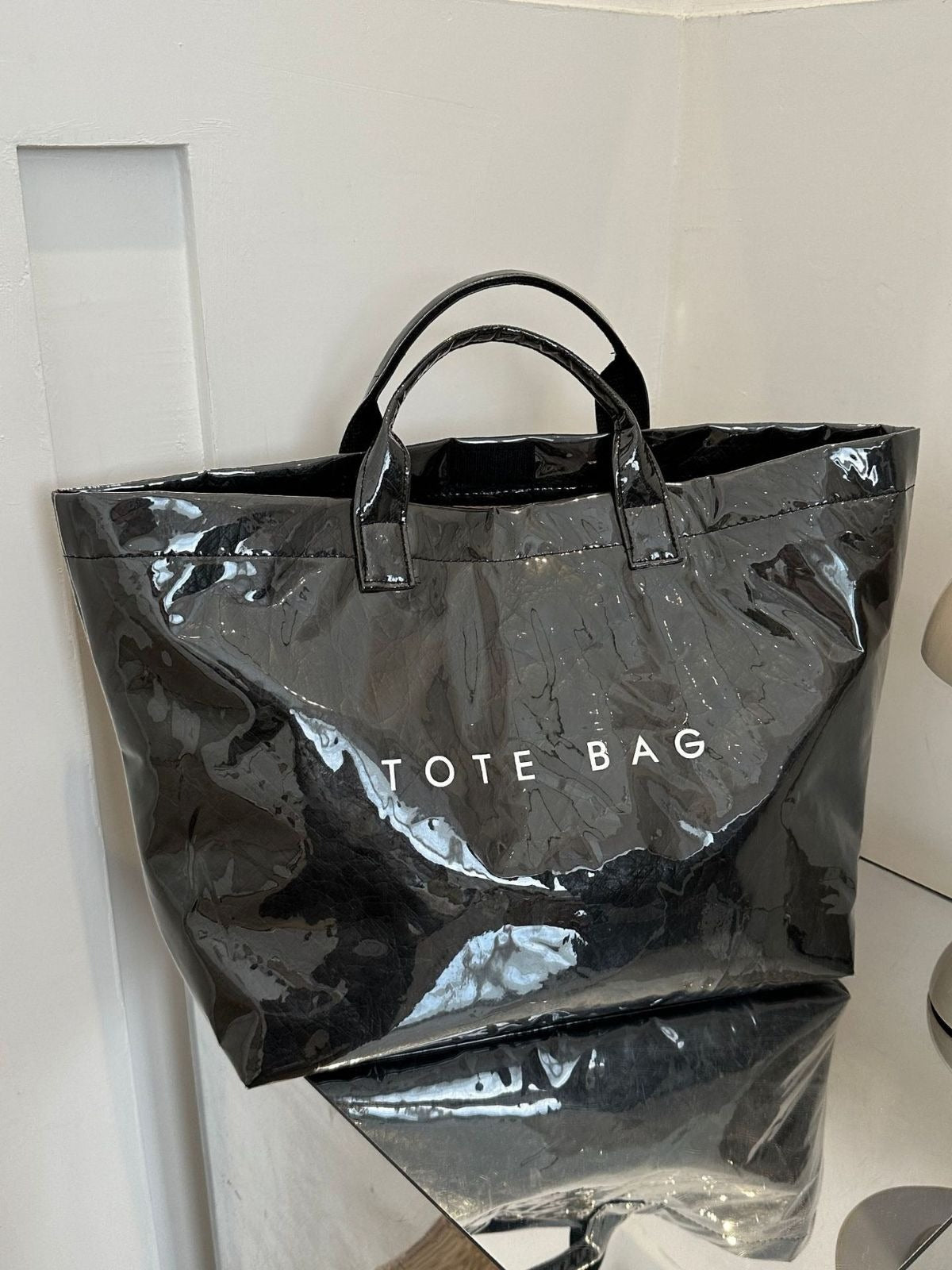 Fashionable Retro Dupont Paper Bag Women's Large Capacity Kraft Paper Handbag Shopping Bag Trendy 🇨🇳