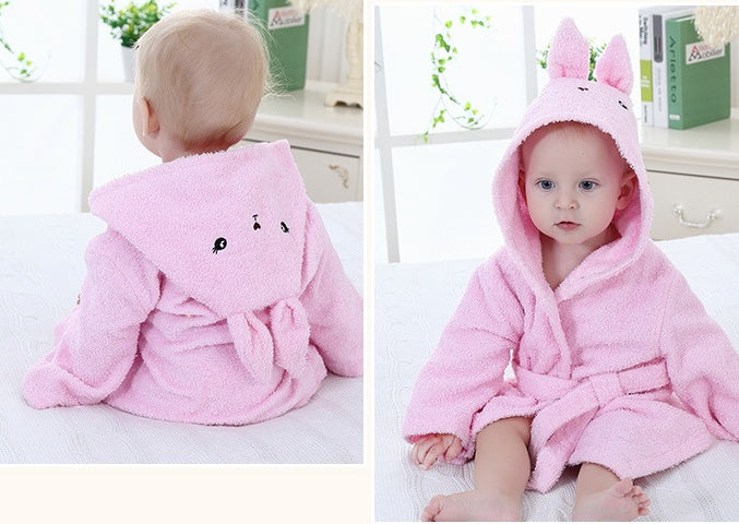 Cartoon Cute Animal Modeling Baby Bath Towels Baby Bathrobes Cotton Children's Bathrobes Baby Hooded 🇨🇳