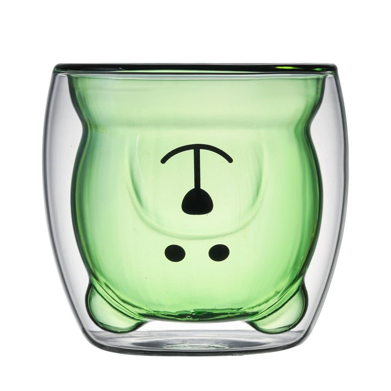 Creative Cartoon Double Glass Bear Cup 🇨🇳