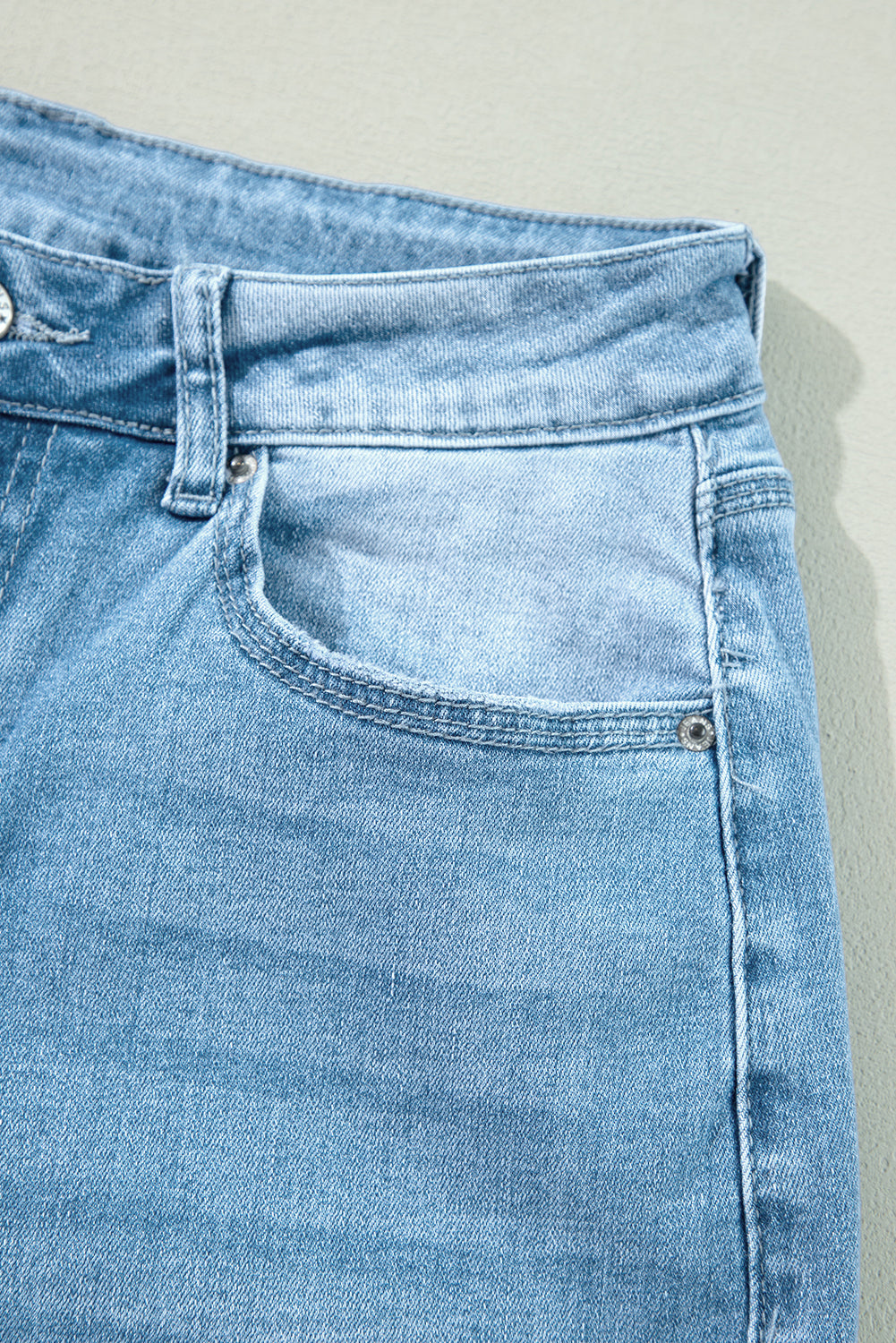 Myosotis High Rise Shift Slit Leg Straight Jeans 🇨🇳