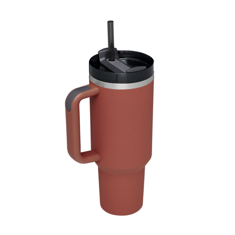 40 Oz Tumbler With Handle Straw Insulated, Stainless Steel,Spill Proof, Vacuum insulated With Lid Tapered 🇨🇳