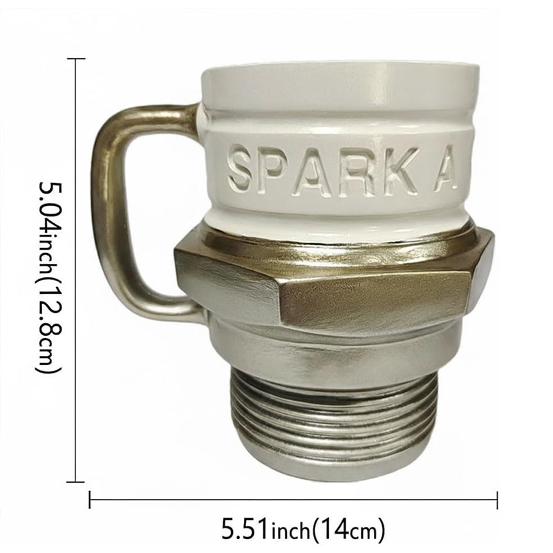 Start Your Engine Spark Plug Mug - The Ultimate Gift for Car Enthusiasts & Mechanics, Unique Collector's Coffee Cup 🇨🇳