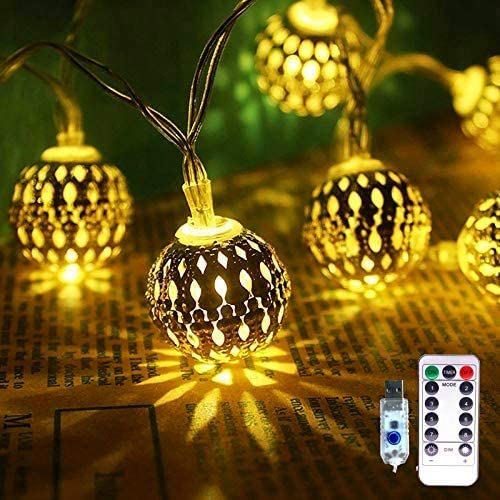 20Led 3m Light String Cotton Light String Christmas Fairy Decorative Light Rattan Balls 🇨🇳