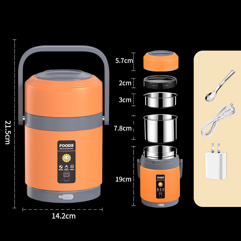 Double layer portable insulated lunch box thermostatic pot 🇨🇳