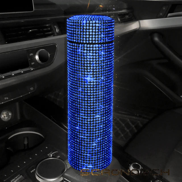 Bling Rhinestone Thermos Insulated Double Wall Stainless Steel Water Bottle 🇨🇳