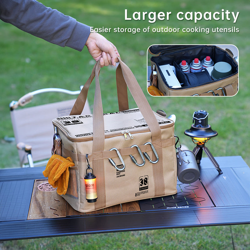 Outdoor bag, large - capacity foldable storage box, camping gear for picnic, portable, water - resistant 🇨🇳