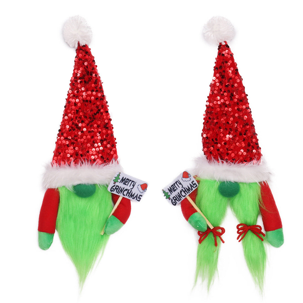 Christmas Couple Grinch Decoration Wine Bottle Set 🇨🇳