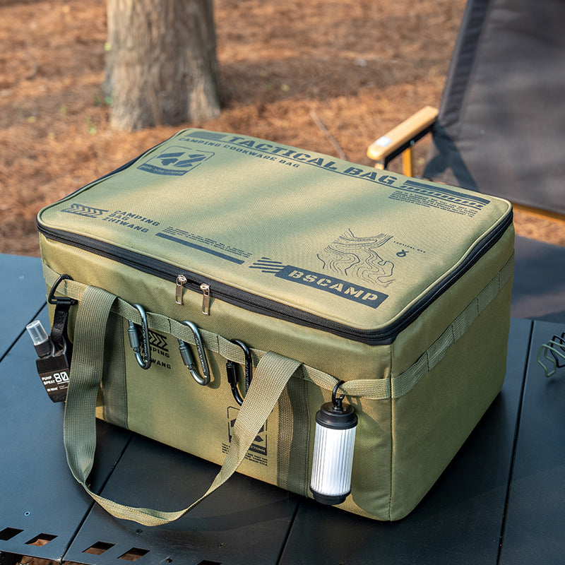 Outdoor bag, large - capacity foldable storage box, camping gear for picnic, portable, water - resistant 🇨🇳