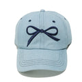 Bow Embroidered Denim Baseball Cap 🇨🇳