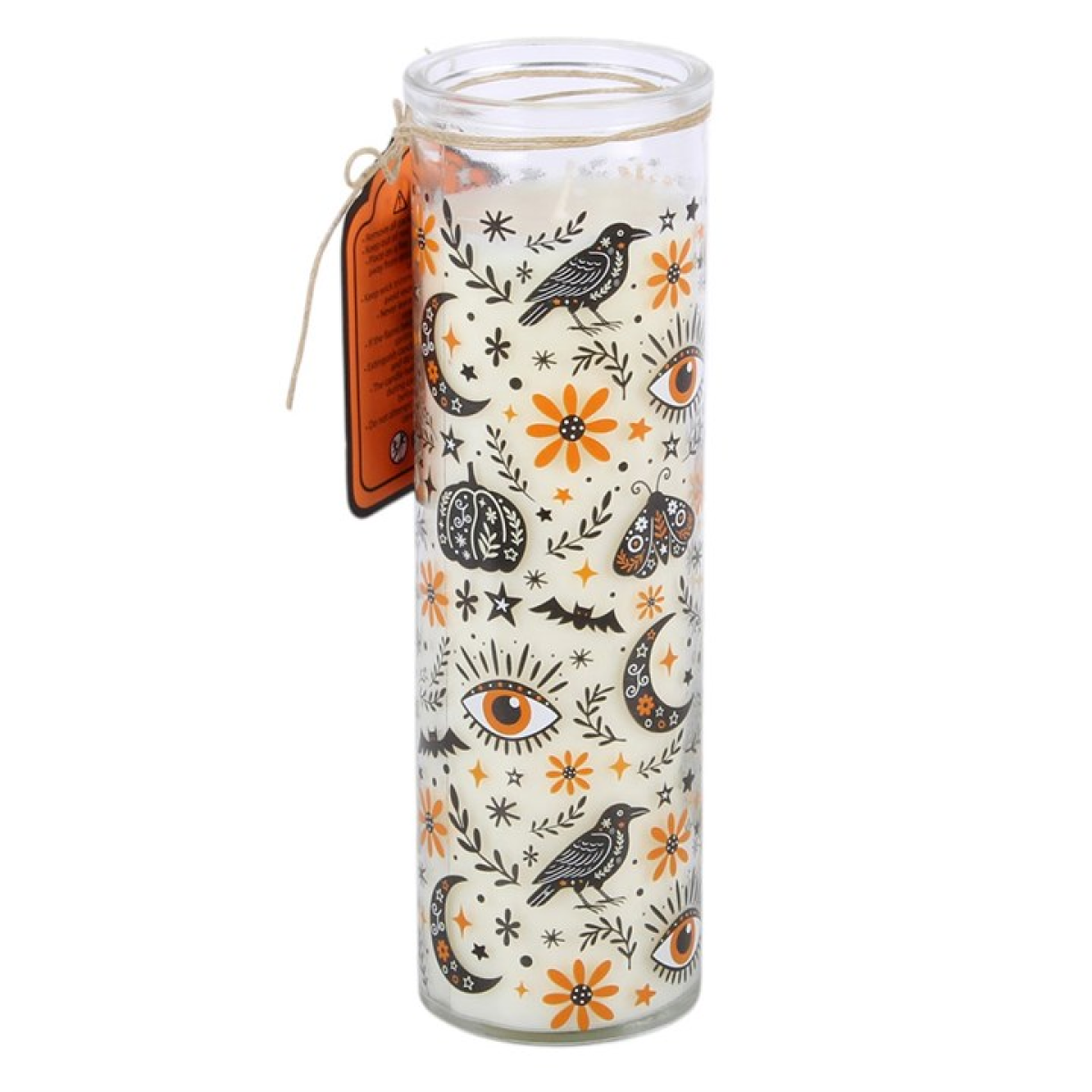 Frightful Folk Print Toasted Pumpkin Scented Tube Candle 🇬🇧
