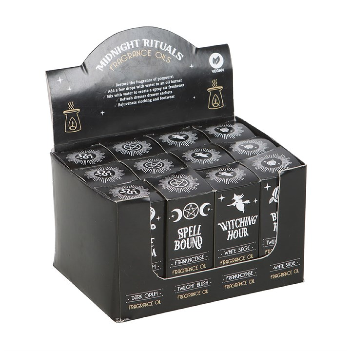 Set of 12 Midnight Rituals Fragrance Oils in Display 🇬🇧