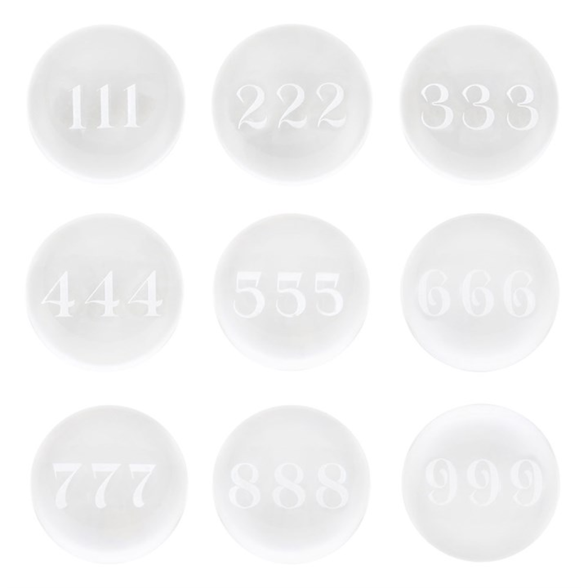 Set of 9 Angel Number Crystal Balls 🇬🇧