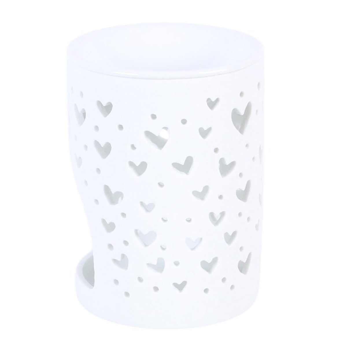 White Heart Cut Out Oil Burner and Wax Warmer 🇬🇧