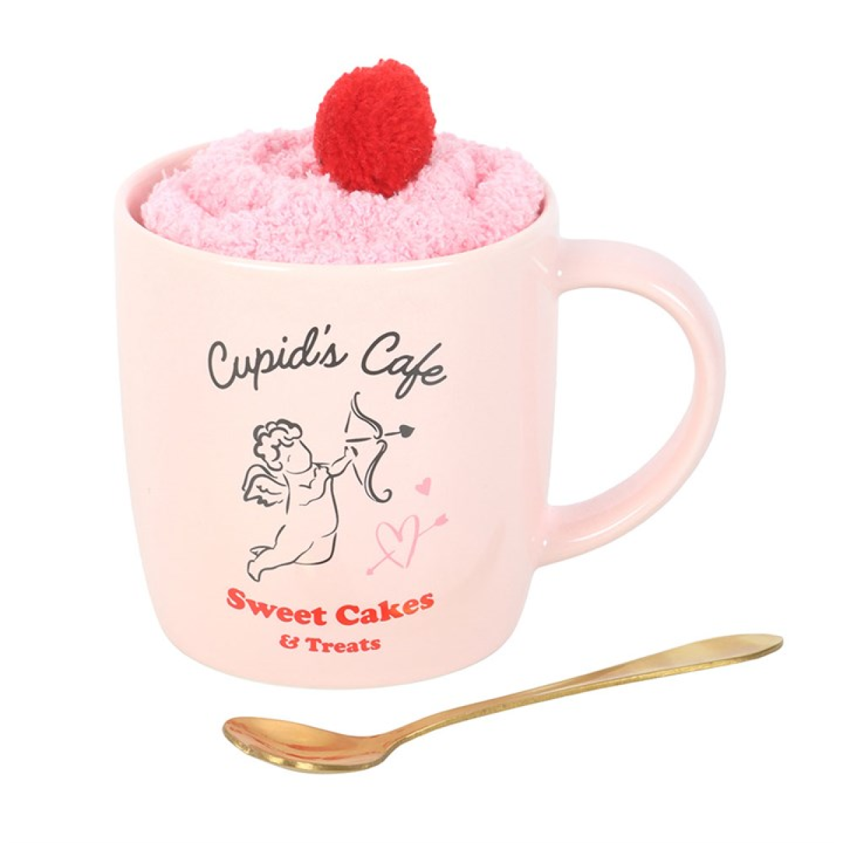 Cupid's Café Mug, Spoon and Socks Set 🇬🇧