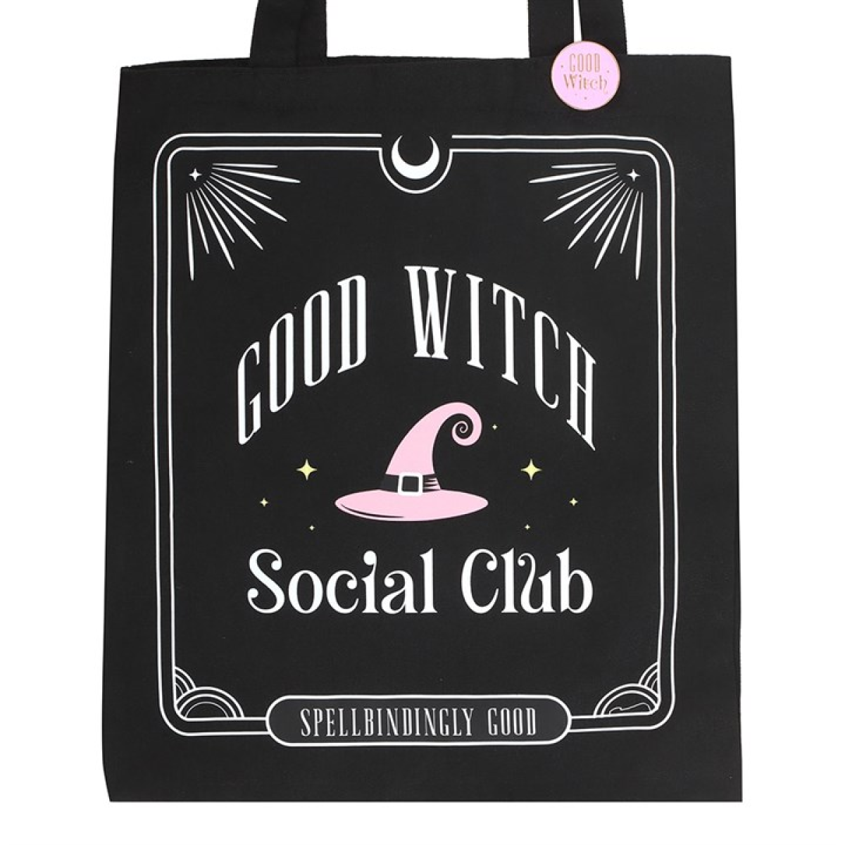 Good Witch Social Club Polycotton Tote Bag with Pin Badge 🇬🇧