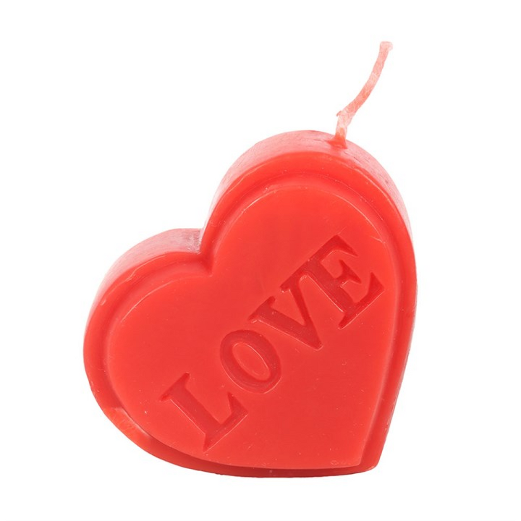 Red Love Heart Shaped Candle 🇬🇧