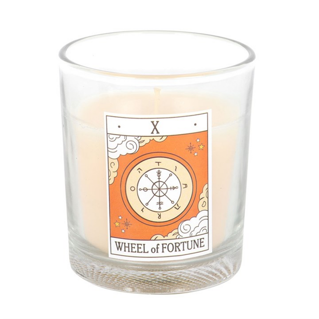 The Wheel of Fortune Vintage Tarot Orange Candle 🇬🇧