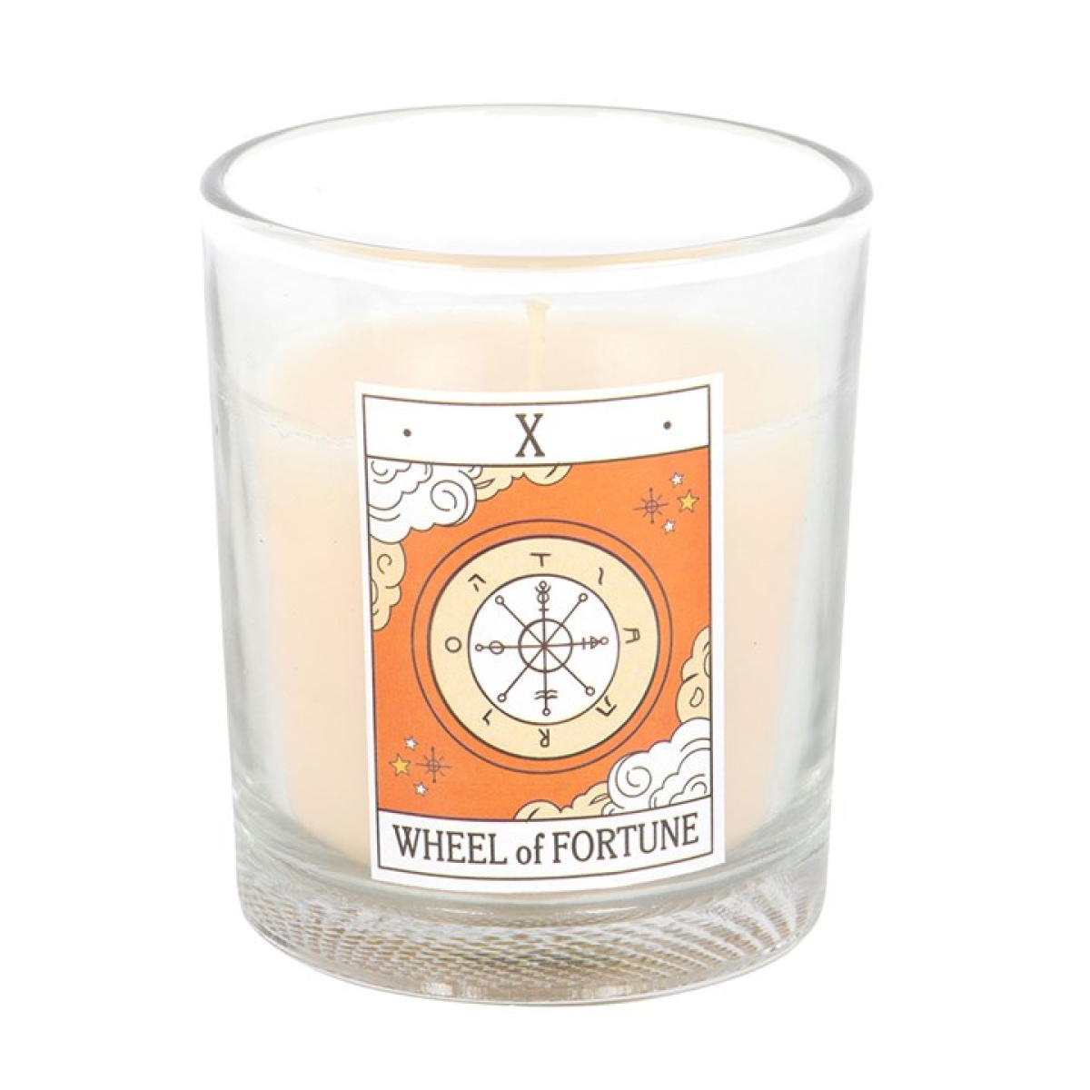 The Wheel of Fortune Vintage Tarot Orange Candle 🇬🇧