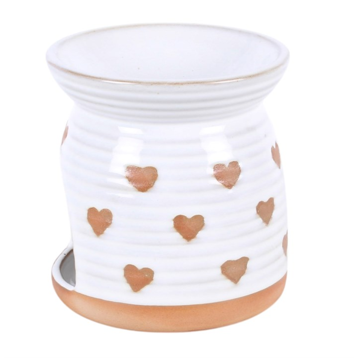 Beige Heart Print Oil Burner 🇬🇧