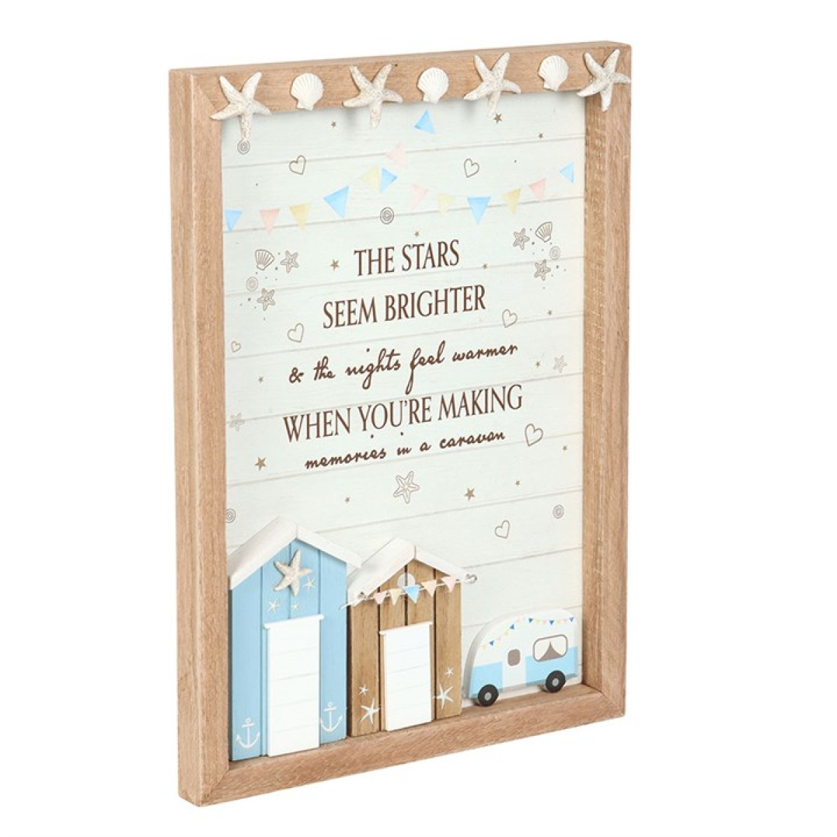 The Stars Seem Brighter 3D Shell Caravan Plaque 🇬🇧