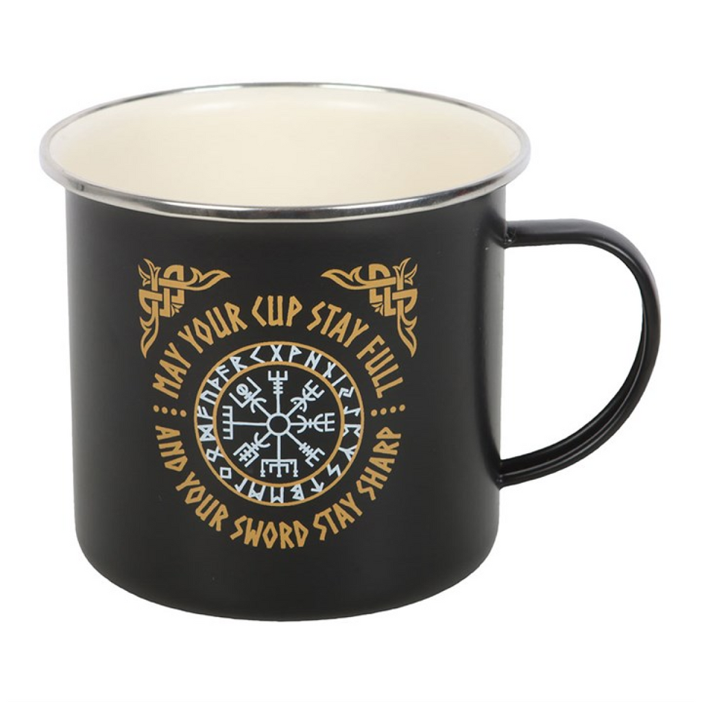 Viking Compass Enamel Mug 🇬🇧