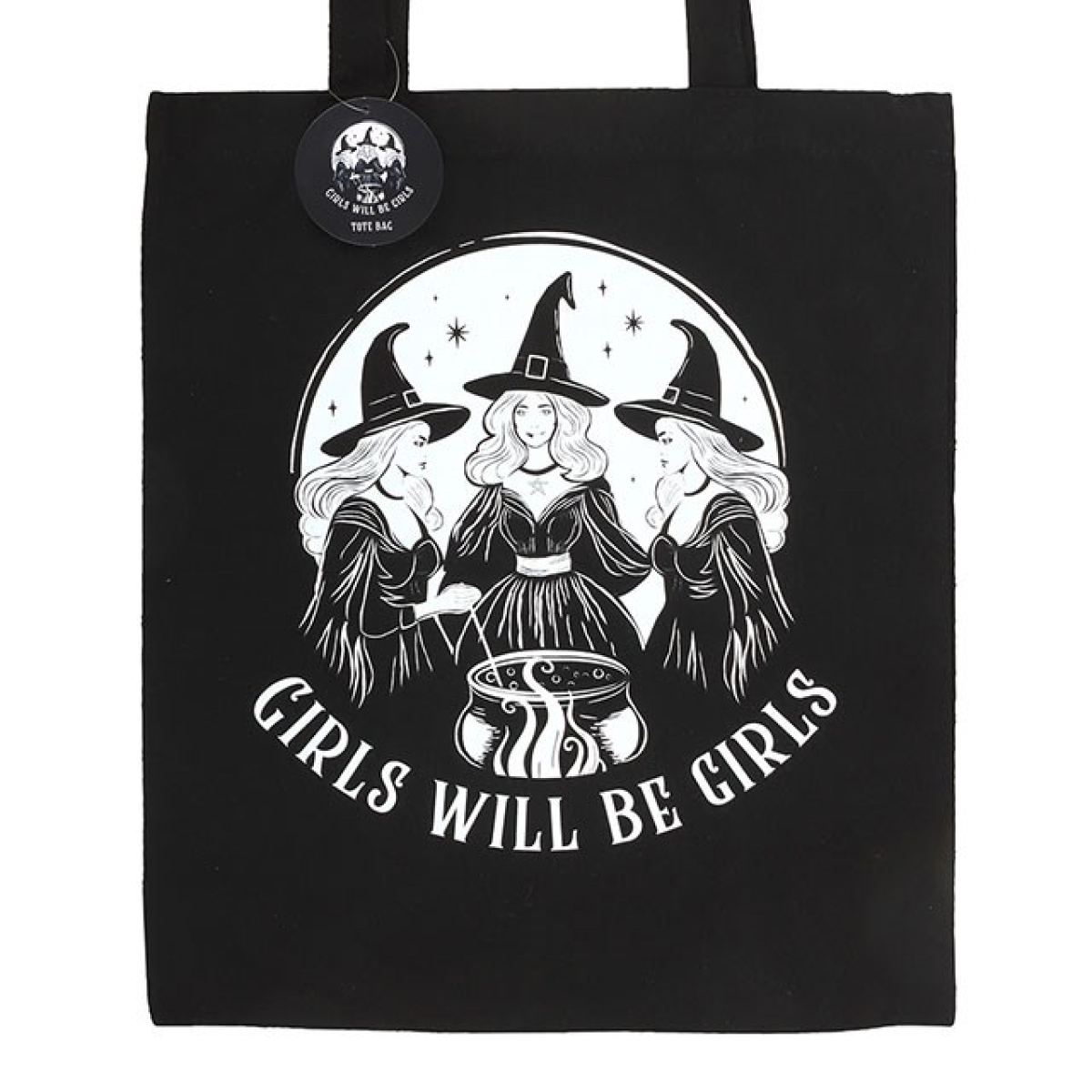 Girls Will Be Girls Witchy Polycotton Tote Bag 🇬🇧