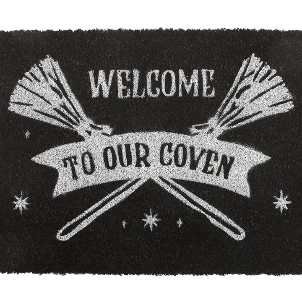 Black Welcome to Our Coven Doormat 🇬🇧