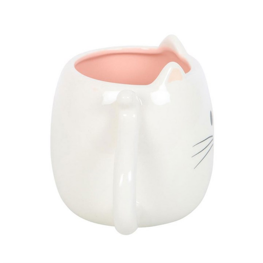 White Cat Shaped Mug 🇬🇧