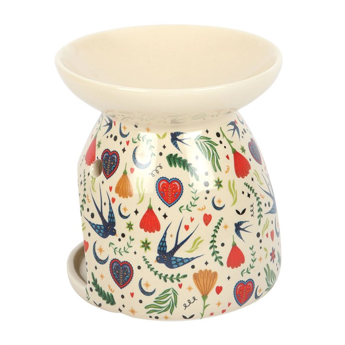 Cream Midnight Bloom Print Oil Burner 🇬🇧
