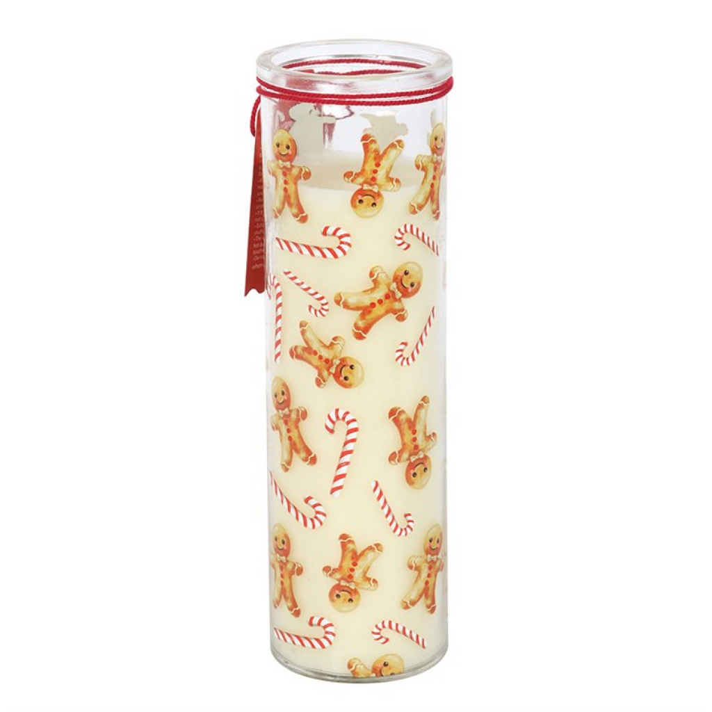 Candy Cane Warm Gingerbread Tube Candle 🇬🇧