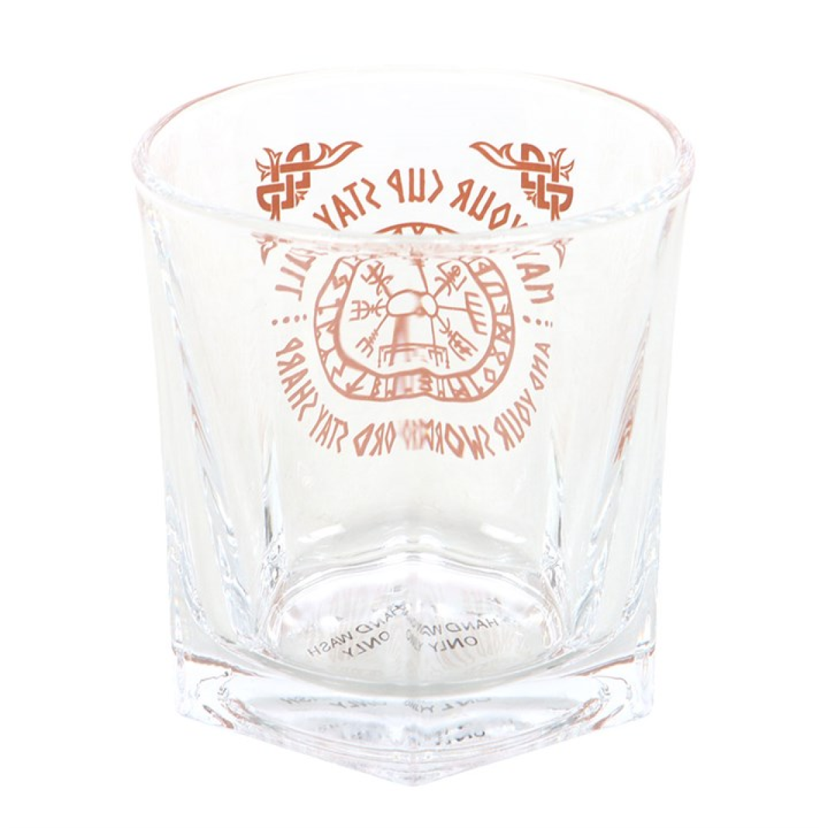 Viking Compass Lowball Drinking Glass with Coaster 🇬🇧