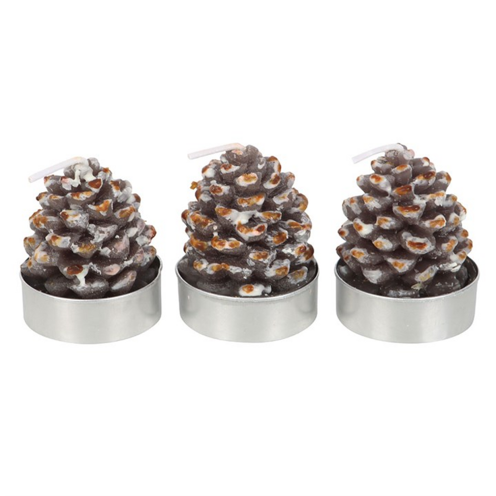 Set of 6 Pinecone Tealight Candles 🇬🇧
