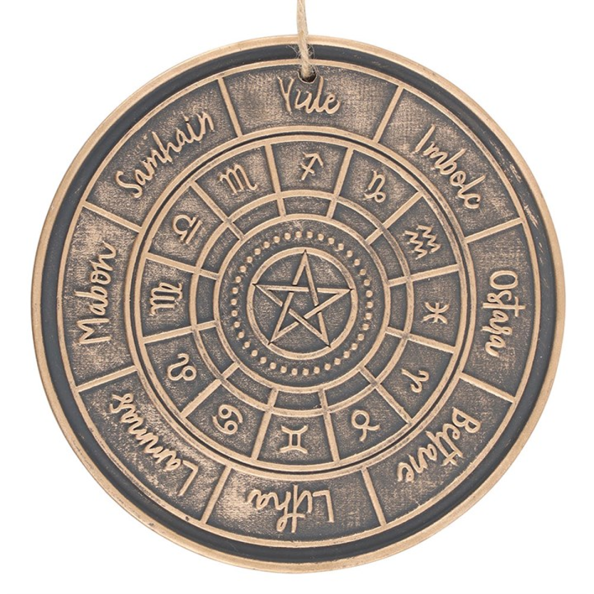 Bronze Wheel of the Year Hanging Terracotta Plaque 🇬🇧