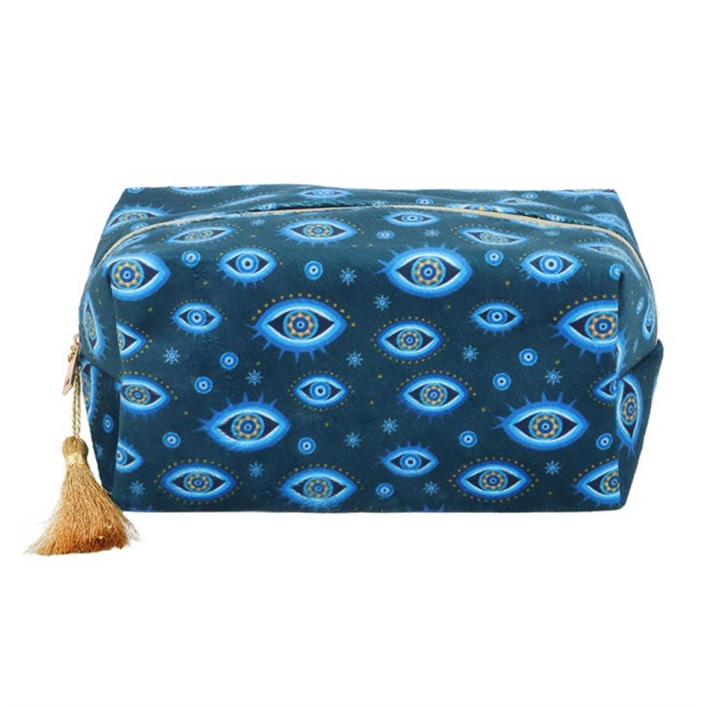All Seeing Eye Print Velvet Makeup Bag 🇬🇧