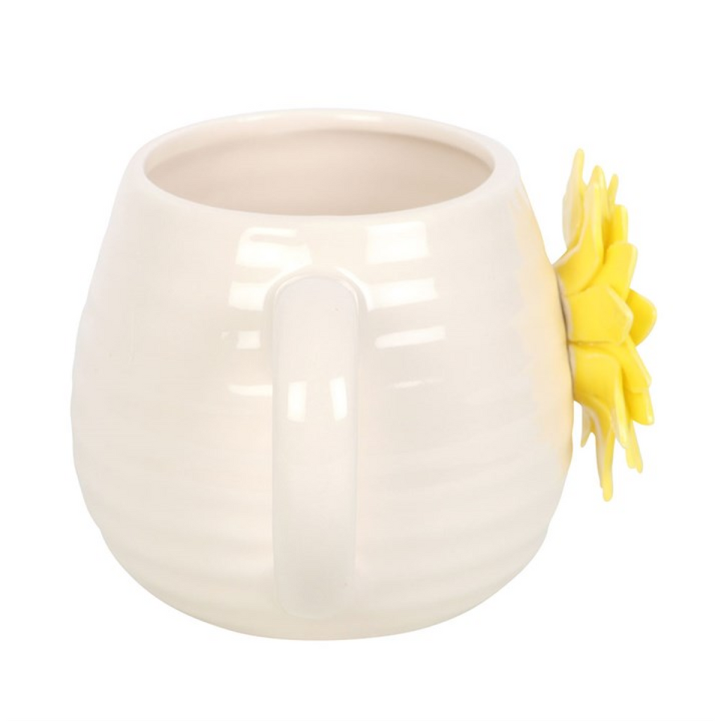 Hello Sunshine Rounded Mug with 3D Sunflower 🇬🇧